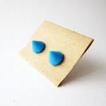 Blue Spike Stud Earrings -..