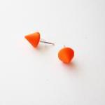 Orange Spike Stud Earrings..